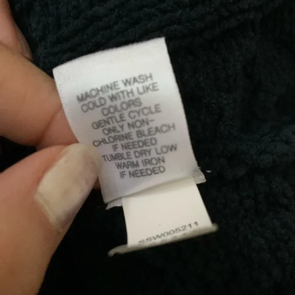 JJill Cable Knit Crewneck Sweater S Navy Blue - Picture 6 of 7